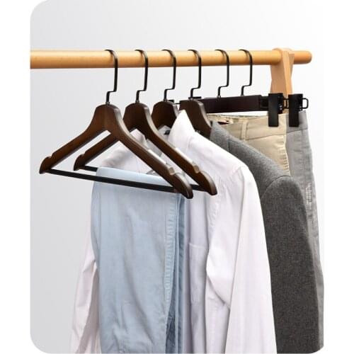 Sainwin 10pcs/lot 40cm solid wood hanger adult Hotel clothes store Wooden hangers Non-slip non-trace rack (30pcs can LOGO)