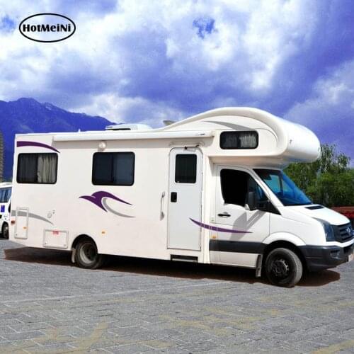 HotMeiNi Motorhome Horsebox Caravan Travel Trailer Camper Van Stripes (one for each side) Vinyl Graphics Kit Decals Car Stickers