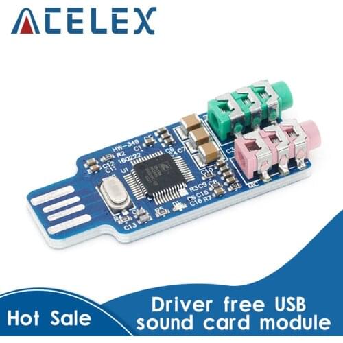 CM108 USB Drive Free Sound Card Laptop Computer External Sound Card Module - L059 New hot