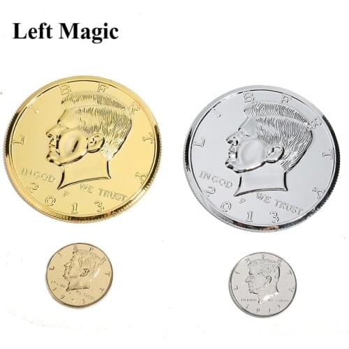 3 Inches Jumbo Magic Coin Half Dollar Magic Tricks Street Stage Close Up Magic Accessories For Magician Gimmick