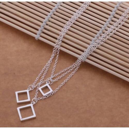 AN536 Wholesale silver plated Necklaces for women silver 925 jewelry fashion jewelry pendant /bkgakbna avcajmja