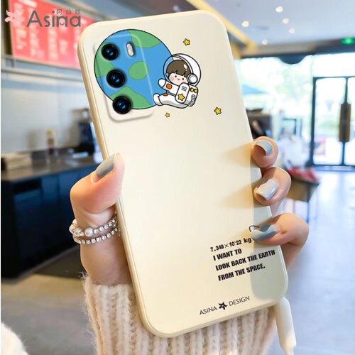 ASINA Liquid Silicone Case For Huawei P40 P30 P20 Pro Cover Cartoon Bumper Straight Edge Cases For Nova 3 3i 4 5t 6 7 8 Coque