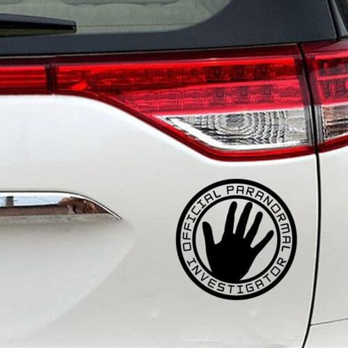 13.5cm*13.5cm Personalized Creative For Official Paranormal Investigator Body Vinyl Stickers