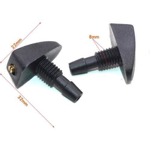 2 Pcs Car Universal Friont Windshield Wiper Nozzle Jet For Peugeot 206 207 208 301 307 308 408 407 508 2008 3008 4008 108