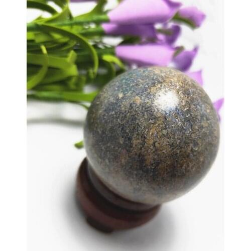 30mm Fashion dinosaur bones Quartz Crystal ball Natural fossil gemstone Magic sphere reiki healing