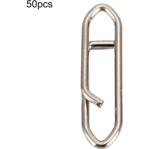 50Pcs Fishing Clips Hard Strong Stainless Steel Practical Power Fast Snaps for Professional Anglers