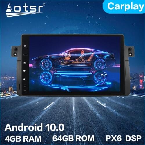 Android Multimedia Player Newest PX6 4+64GB Car Radio Player GPS Navigation Touch Screen For BMW E46 1998 - 2005 M3 1998 - 2005