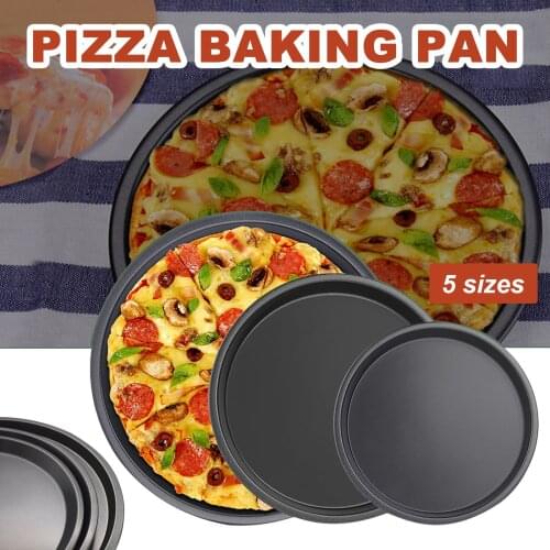 Premium Non-Stick Pizza Pan Bakeware Carbon Steel Pizza Plate Round Deep Dish Pizza Pan Tray Mold Mould Baking Tools