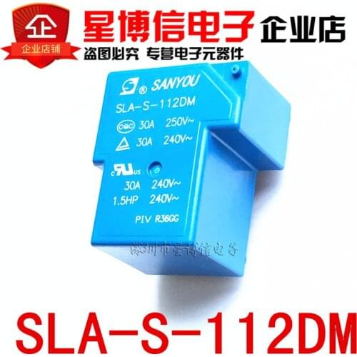 Free Shipping 5PCS Original poetic relay SLA-S-112DM T90 5feet 30a 250vac normally open SANYOU 100% NEW