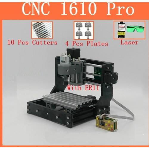 CNC1610 withER11,diy mini cnc engraving machine,laser engraving,Pcb PVC wood router,cnc 1610 pro,Can work offline