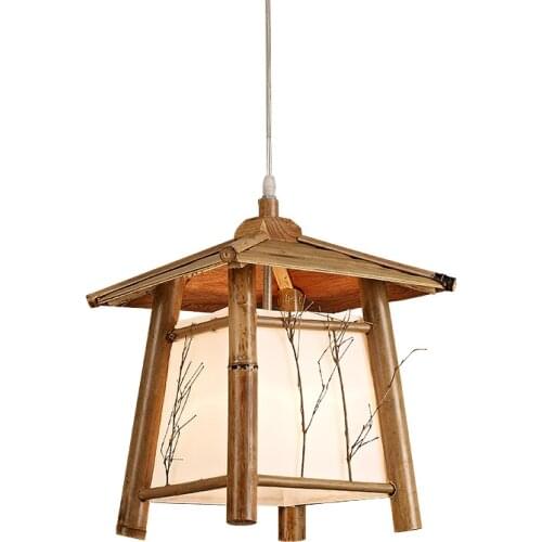 Style lamps and lanterns of Japanese restaurant sitting room tea bamboo weaving small lanterns of home stay facility