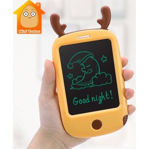Baby Toys Cartoon LCD Rewritable Message Phone Board Plastic Cute Drawing Set Early Learning Educational Toys For Children Gift