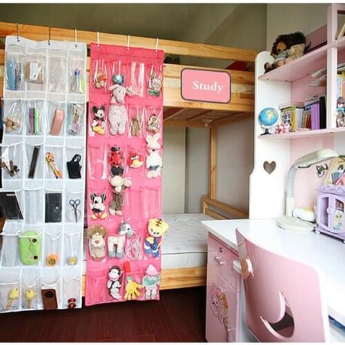 Door PVC Shoes Hanging Bag Box Shoes Storage Holder Hooks Home Storage 24 Pockets