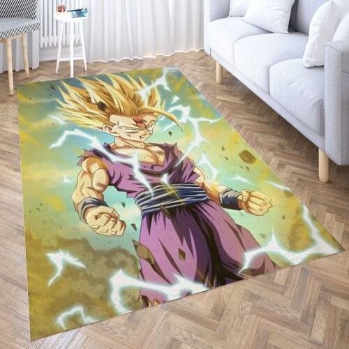 Gohan Dr-a-g-on B-a-ll Carpet for Living Room 3D Anime Cartoon Rug Gamer Teen Room Bedside Lounge Rug Kids Children Floor Mats