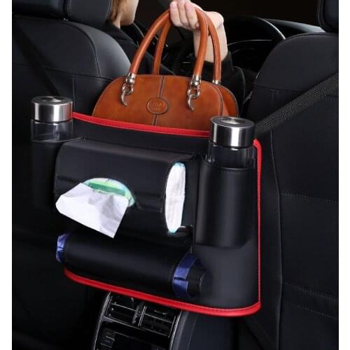 Leatherwear Storage Bag Car Rear Seat Back Hanging Nets Pocket Trunk Bag Organizer Auto Stowing Tidying Interior Accessories