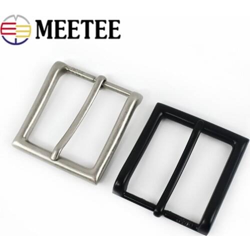 Meetee 2/5pcs 40mm Metal Belt Buckles Retro Alloy Pin Buckle Belts Head DIY Leather Crafts Pants Band Hook Hardware Accessories