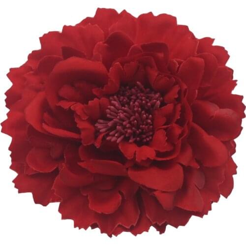 Fashion 4.7"(12cm) Crinkle Yarn Flower Brooch Headpiece Headwear With Stamen