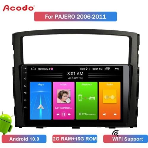 ACODO 2+16G Android 10.0 Car Radio Multimedia Player For Mitsubishi old Pajero 2006-2012 Navigation GPS 2 din