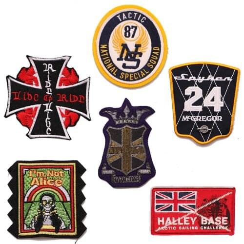 Cartoon Decorative Rainbow Cross Number Girl icon Embroidered Applique Patches For DIY Iron on Badges Stickers on a backpack