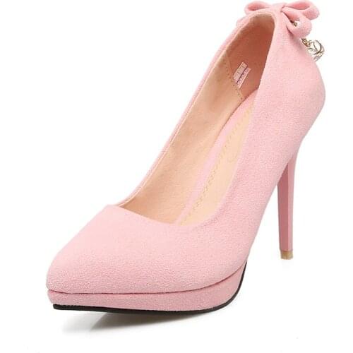 Grind arenaceous sexy stilettos with shallow mouth after ultra-high bowknot size code 43 female fashion shoes 1846-33