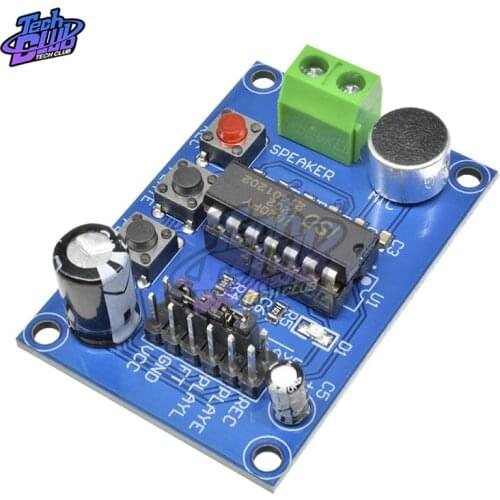 3 ~ 5V ISD1820 Sound/Voice Board Recording and Playback Module Blue PCB Version On-board Microphone Sound Recording Module