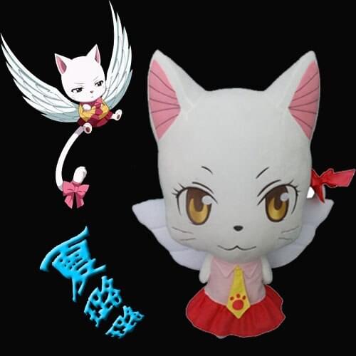 Anime Fairy Tail Carla Cartoon Plush Doll Stuffed Toy Props Pillow Home Decor Collection Boy Girl Cosplay Birthday Xmas Gifts