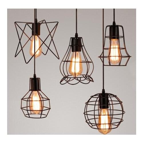 Loft Industrial Pendant Lights Vintage RH Edison Hanging Lamp E27 110 220V Pendant Lamps For Home Decor Restaurant Luminarias