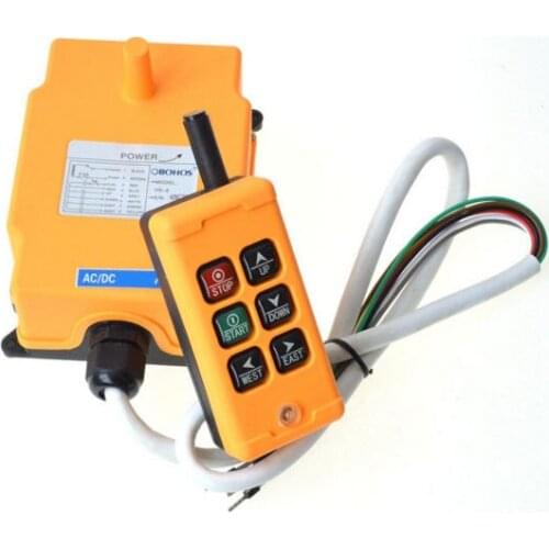 Ndustrial Remote Control Crane Transmitter HS-6 6 keys receiver+transmitter DC12V 24V AC36V 110V 220V 380V