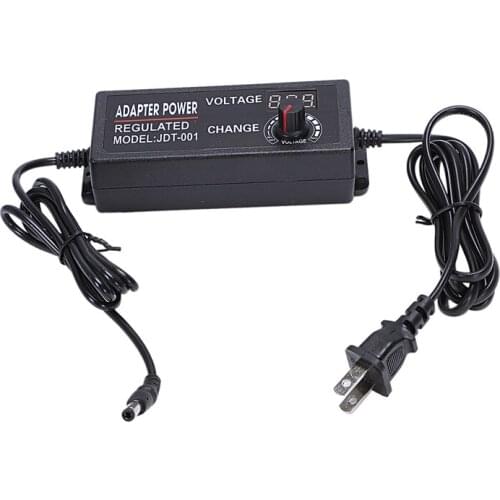 Adjustable Ac To Dc 3V-12V Universal Adapter With Display Screen Voltage Regulated Power Supply Adatpor 3 12 V(Us Plug)