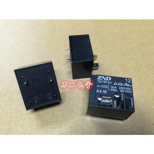 Relay ZD4115P-S-A 12VDC 4-pin set of normally open 30A 250VAC T93