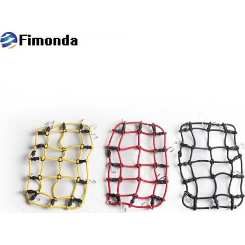 Rubber Luggage Net Roof Rack Storage Net With Hooks Elastic Decoration for 1/10 RC Crawler Car Axial SCX10 Traxxas TRX4 D90 TF2