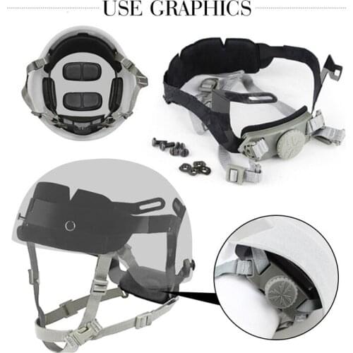 Outdoor Tactical Helmet Accessories Paintball Suspension General Fast Adjustable Helmet Belt for Airsoft Hunting Climbing Helmet