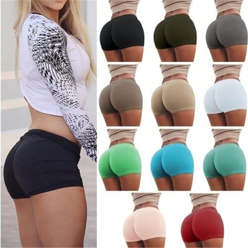 2021 Summer New Hot Shorts Workout Sportwear Women High Waist Hip Lifting Shorts Workout Stretch Gym Bottoms Boxer Women Femme