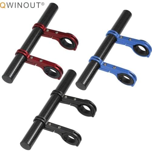 10/20 cm Carbon fiber Bicycle Handlebar Extender Mountain Bike for MTB Handlebar Expander Cycling Mount Headlight Bracket Holder