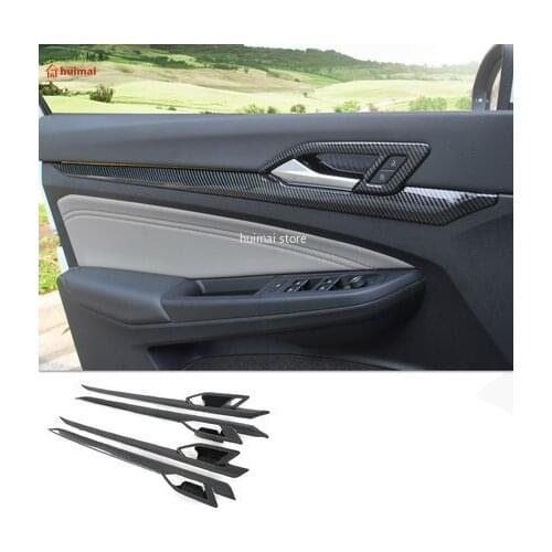 For Volkswagen VW Golf 8 MK8 2020 2021 carbonfiber Inner Door Handle Bowl Cover Inner door bowl bar Trim Stickers Accessories