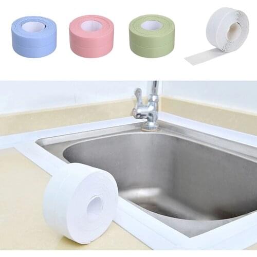 Waterproof Mold-proof Tape Sink Bath Sealing Tape PVC Self Adhesive Wall Sticker for Bathroom Kitchen Shower