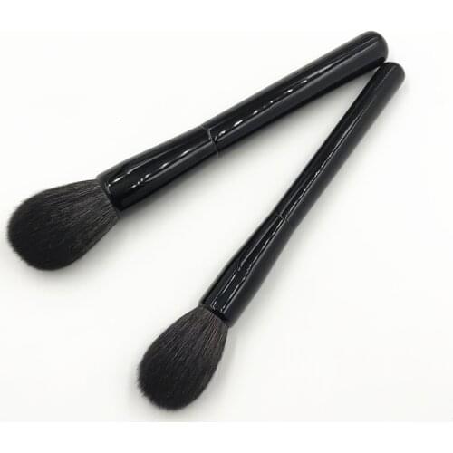 High Quality Powder Brush Soft Dense Natural Goat Hair Round Single Big Loose Compact Powder Blush Highlighter Make up Brush