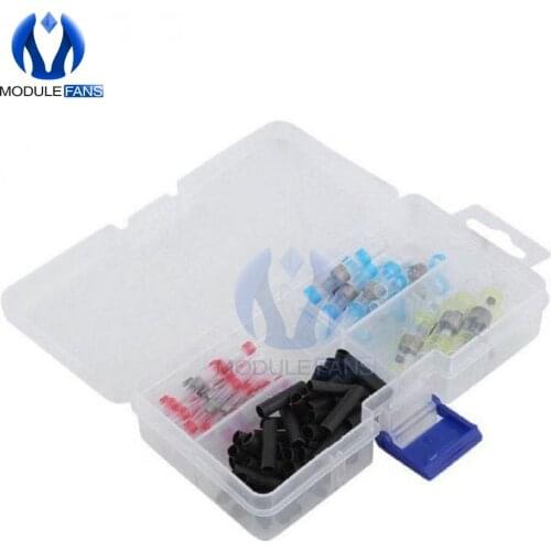 100pcs Waterproof Heat Shrink Tube Sleeves Solder Seal Shrinkable Splice Wires Connector Cable Terminal Electrical Connector Diy