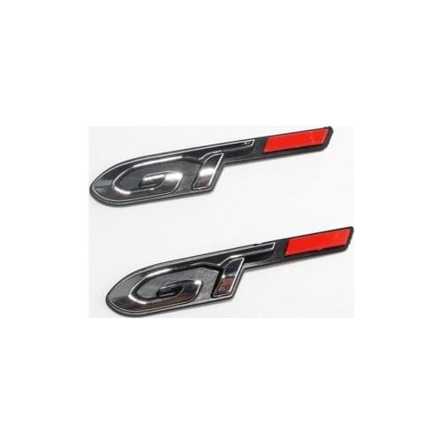 1X Car-styling Sticker ABS GT Badge Emblem Sticker Trunk Rear Stikcers Decal For Peugeot 5008 4008 3008GT 2008 508 408 308