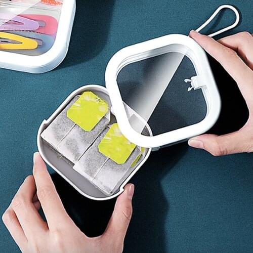 Headphone Storage Box USB Hard Case Earphone Bag Key Coin Bags Waterproof SD Card Cable Box Round Square 2Pack