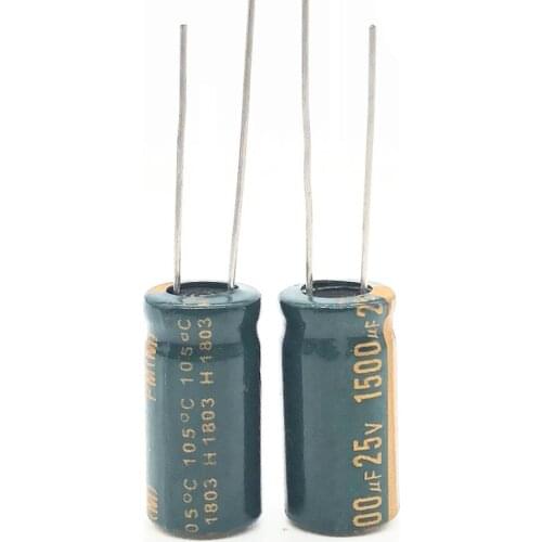 20pcs/lot Q03 25V 1500UF Low ESR/Impedance high frequency aluminum electrolytic capacitor size 10*20 1500UF25V 20