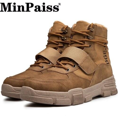 2019 Winter New Cotton Martin Boots Mens High-top British Cotton Boots Retro Warm Desert Boots Trend Mens Boots