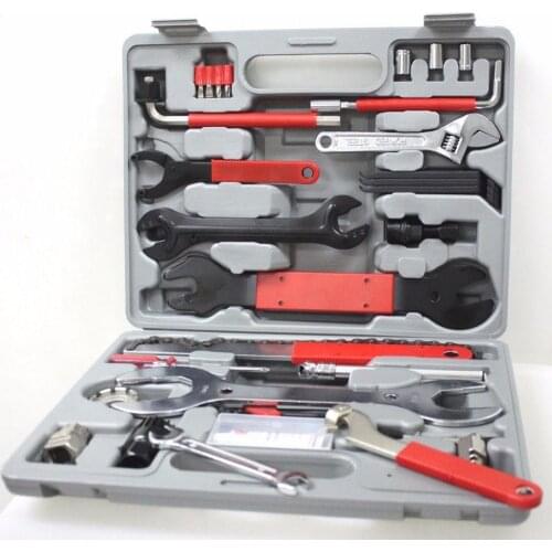 44 in 1 Bicycle Repair Tools Bike Freewheel Removal Tire Pedal Wrench Chain Crank Tool Hexagon Socket Spanner Screwdriver Kit