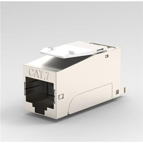 CAT7 Ethernet Keystone Jack Sockets Shielded RJ45 LSA Terminals Tool-Free Connection for Cat6A/Cat.6 Cat 7 Systems 10G 600Mhz