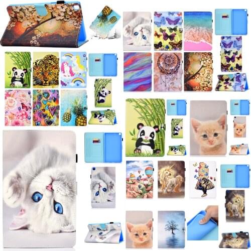 Flip Stand Leather Shell Cover Funda Capa Case For Samsung Galaxy Tab A 8.0 2019 SM-T290 SM-T295 SM-T297 T290 T295 Tablet Coque