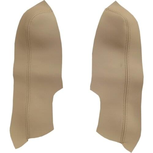 For Honda Civic 8Th Gen 2006-2011 2Pcs Car Beige Door Armrest Panel Microfiber Leather Cover Trim