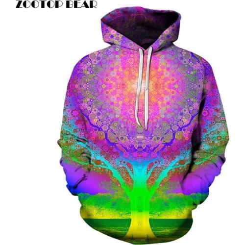 Hot Sale Colorful Tree 3D Printed Hoodies Men Women 3d Sweatshirt Brand Pullover Unisex Tracksuits Boy Hoodie Male Coat Outwear