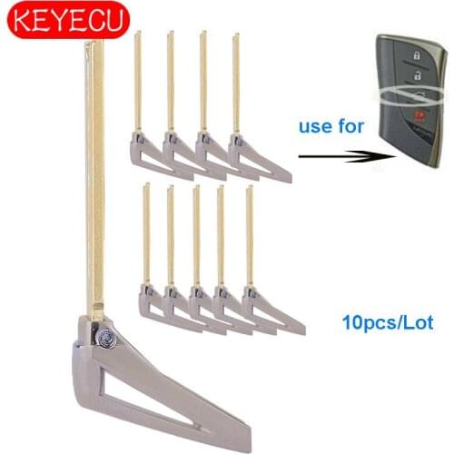 KEYECU 10PCS New Proximity Smart Key Uncut Insert Blade Valet Key Blank For Lexus FCC: HYQ14FBF