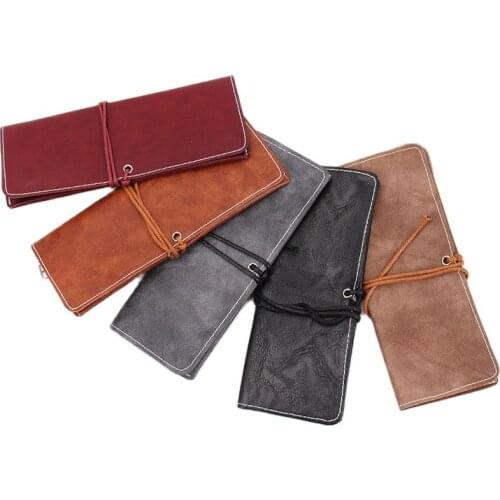 Glasses Leather Case New Retro Art Handmade Leather Glasses Case Glasses Bag Fashion Solid Color Strap Case For Sunglasses