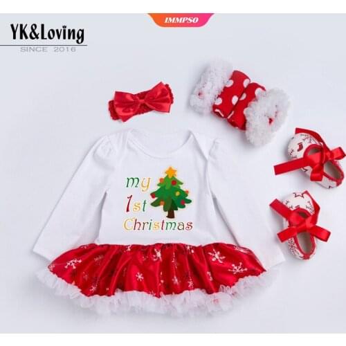 Baby Girls Christmas Dress 3 6 9 12 18 24 Months Toddler Newborn Lace Princess Dress 1 Year Old Birthday Party New Year Costume